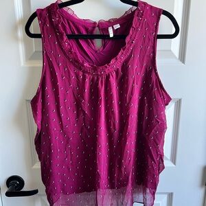 Elle Sleeveless Blouse - Deep Pink
